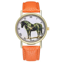 Load image into Gallery viewer, Lover&#39;s Quartz Watch Unique Horse Pattern Lovers Wrist Watch Trendy Leather Strap High-quality Brand New Women Watch