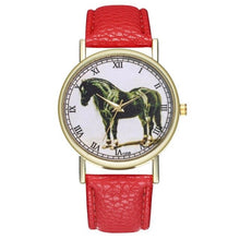 Load image into Gallery viewer, Lover&#39;s Quartz Watch Unique Horse Pattern Lovers Wrist Watch Trendy Leather Strap High-quality Brand New Women Watch