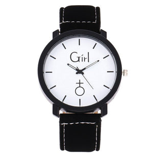 2019 Lover's Wristwatch Simple Stylish Couple Watch Luxury Girl and Boy Leather Quartz Clock Lovers Watch For Men Women A40