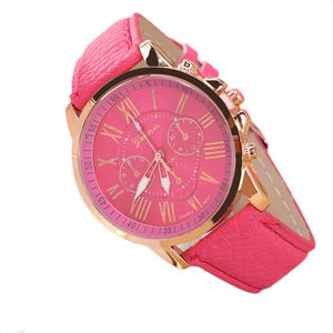 OUTAD Fashion Women Brand Lover's Casual Stylish Romen Numerals Faux Leather Quartz Watch Montre Watches Relojes Mujer feminino