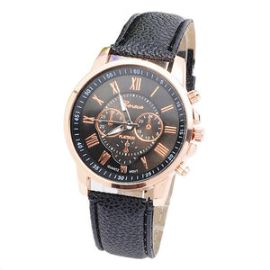 OUTAD Fashion Women Brand Lover's Casual Stylish Romen Numerals Faux Leather Quartz Watch Montre Watches Relojes Mujer feminino