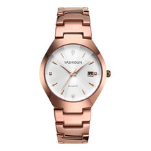 Load image into Gallery viewer, Couple Watch Men and Women Rose Gold Quartz Watch Classic Unisex Stainless Steel Lover&#39;s Wrist Watches Christmas Valentine Gifts